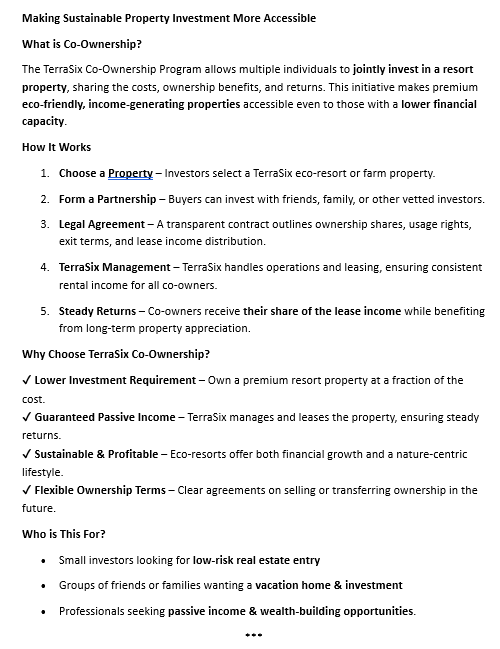 TerraSix Co-Ownership Program2